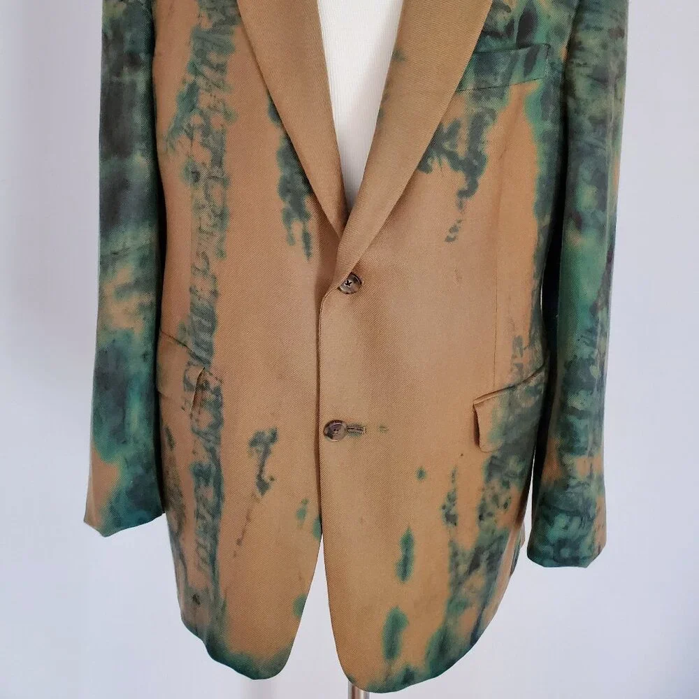 Loro Piana cashmere sweater jacket blazer blue green brown black gray tan 42 XL